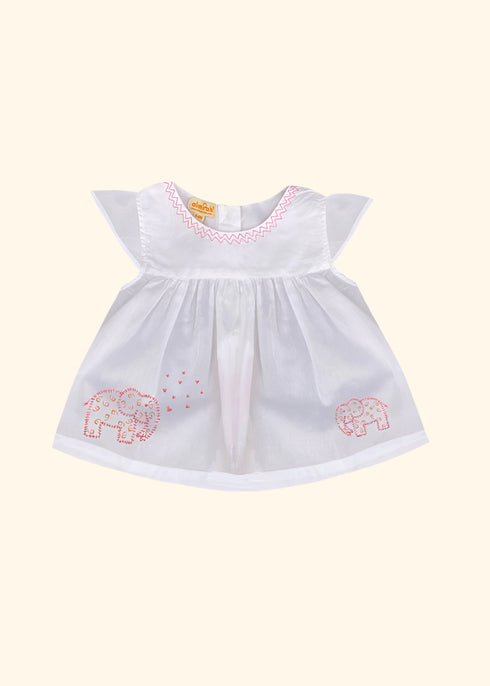 Cotton Baby Dress Elephant